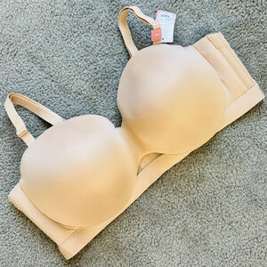 NWT Comfort Bliss Lightly Lined Multi-Way Strapless Bra in Cafe Mocha | Sz 46DD